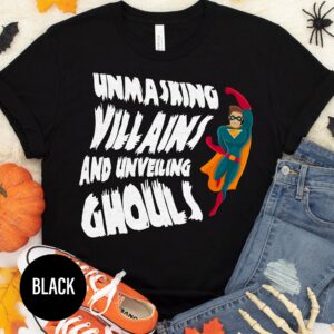 Versatile Unmasking Villains Halloween Tee