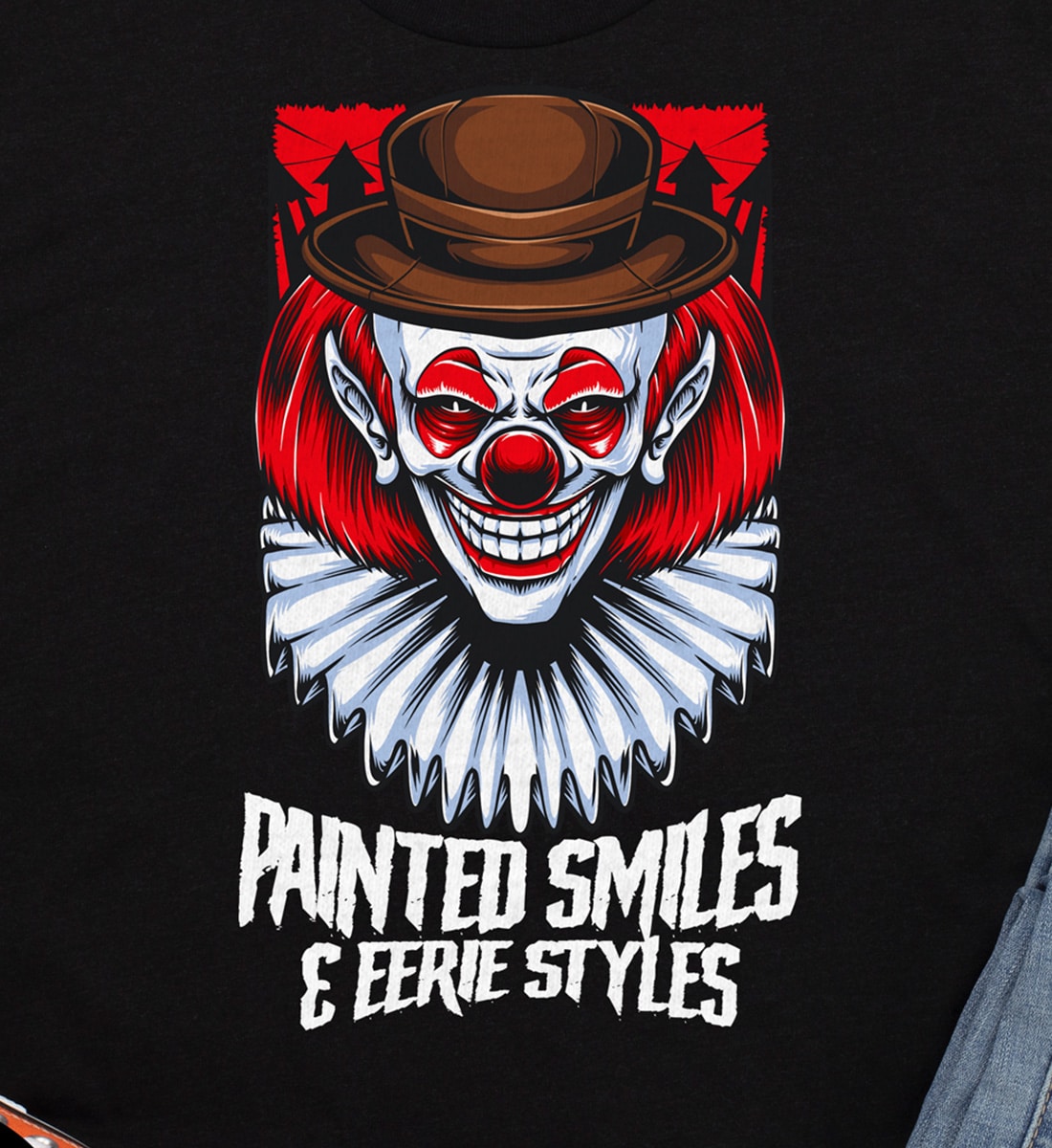 Trendy Painted Smiles Halloween Tee - Holidayshirts