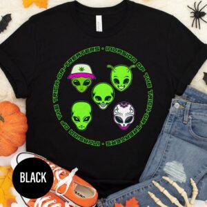 Aliens Emoji Halloween Tee - Comfy & Cool
