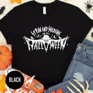 Spooky Straw & Shadow Halloween Tee