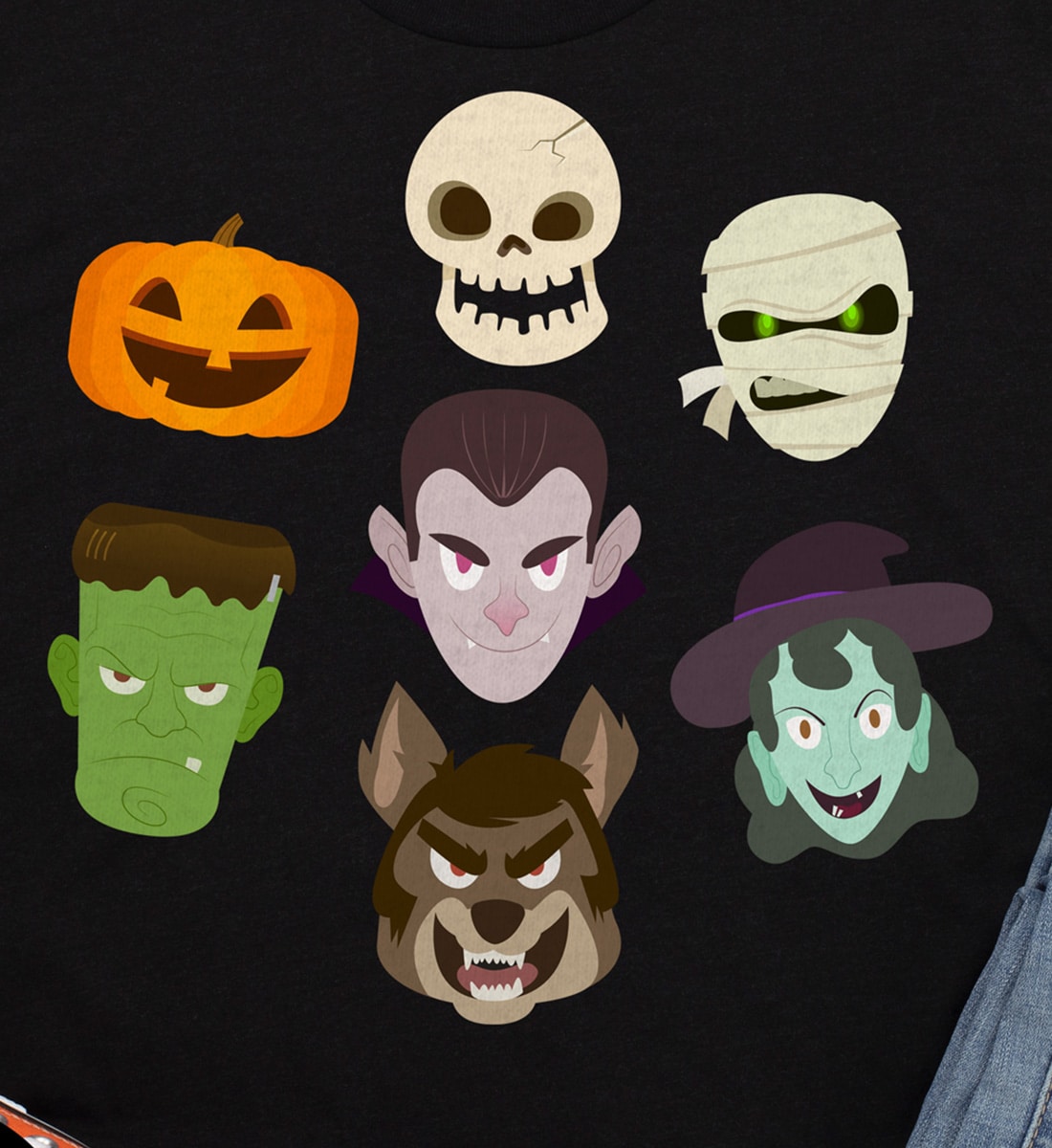 Funky Scary Emojis Halloween Tee - Holidayshirts