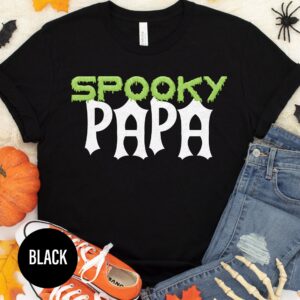 Sleek Spooky Papa Halloween Tee - Holidayshirts.com