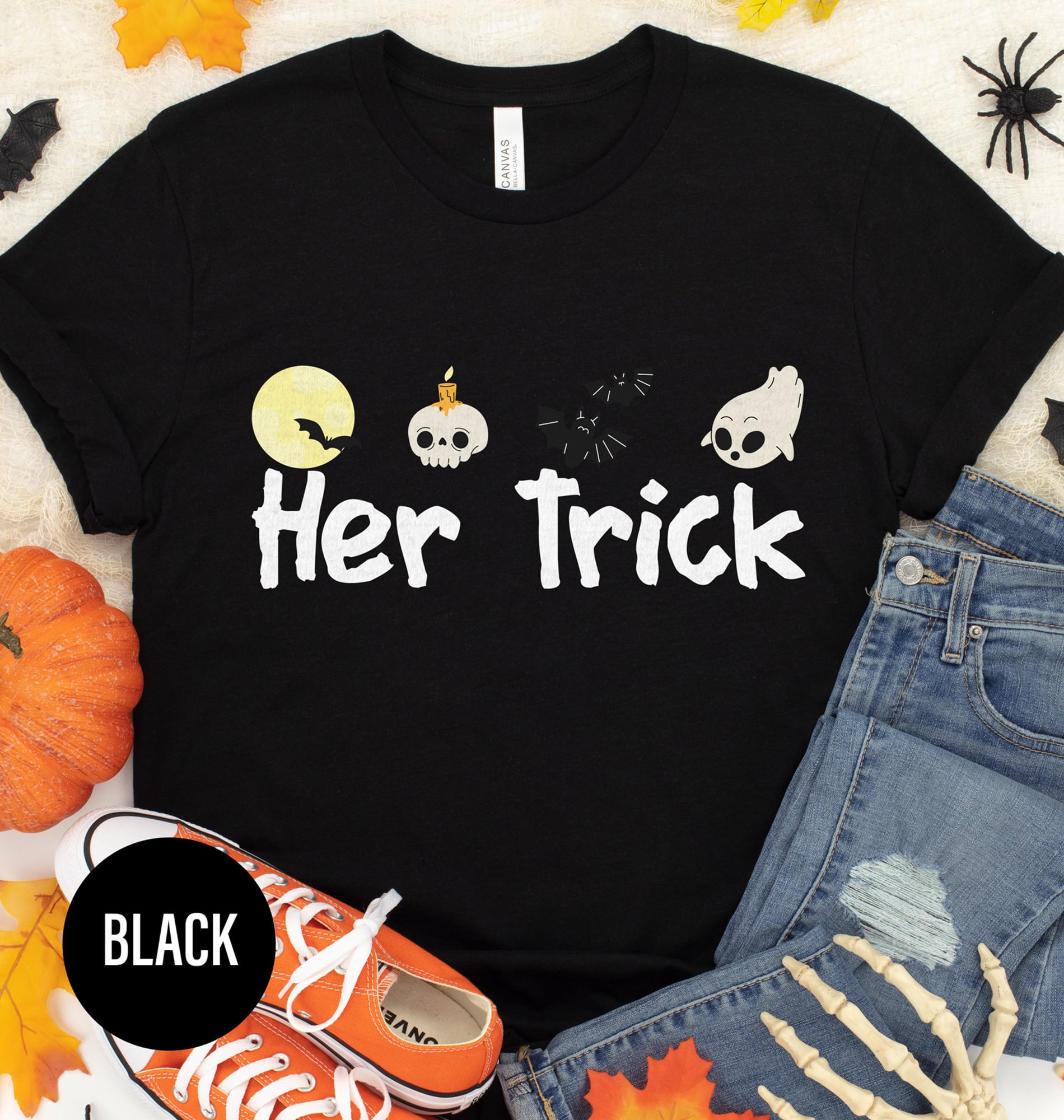 Witchy Delight Halloween Tee - Her Trick Edition