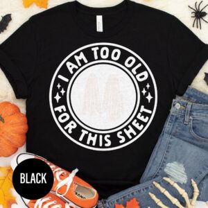 Spooky Hipster Halloween Tee - Too Old Sheet