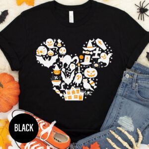 Spooky Mickey Halloween Soft Sketch Tee