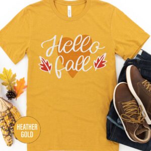Hello Fall Cozy Halloween Tee By Holidayshirts