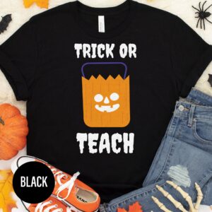 Artsy Trich Or Teach Halloween Tee By Holidayshirts