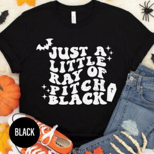 Pitch Black Spooky Halloween Tee By Holidayshirts