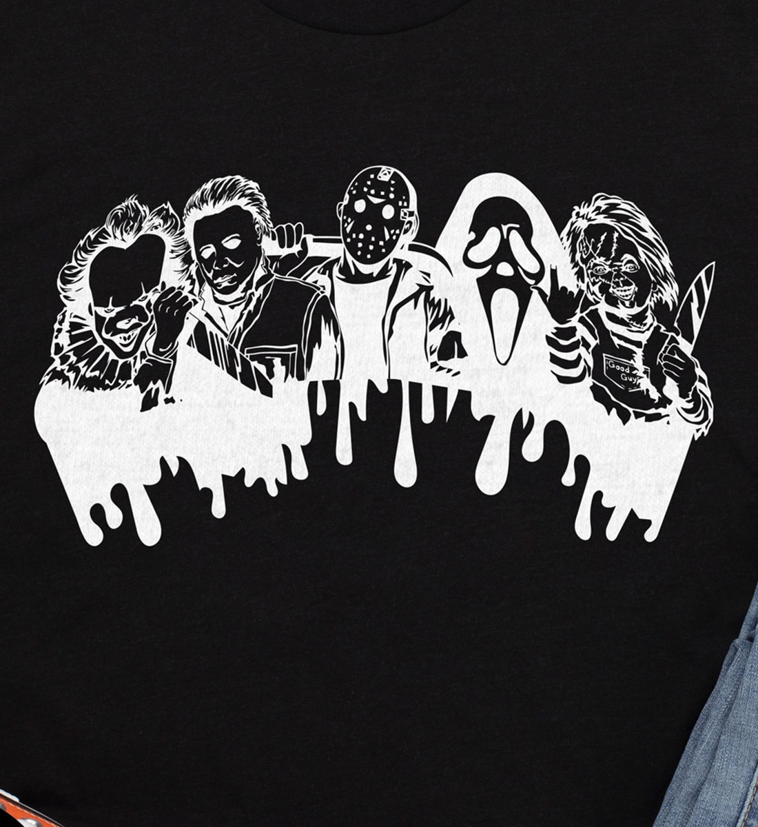 Sleek Halloween Horror Character Tee