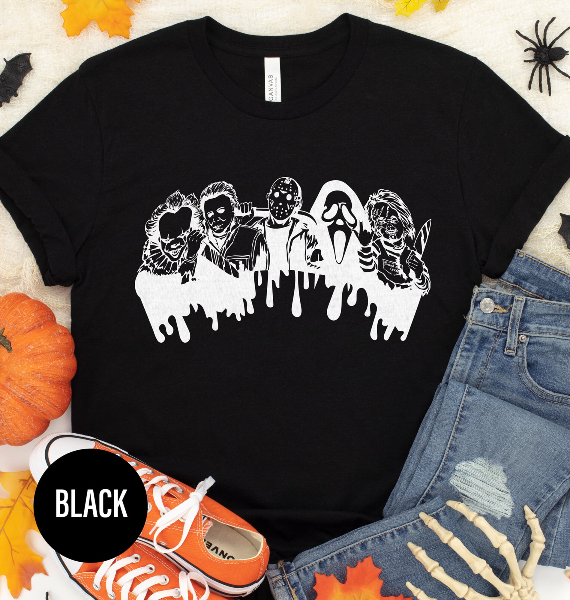 Sleek Halloween Horror Character Tee