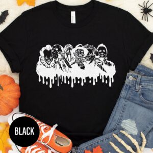 Spooky Organic Halloween Tee - Scary Characters