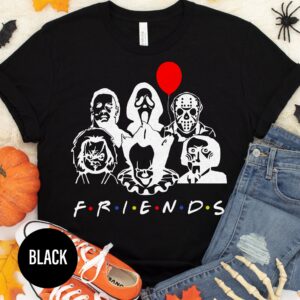 Festive Red Balloon Buddies Halloween Tee