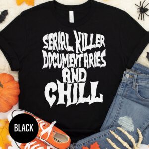 Documentaries And Chill Durable Halloween T-shirt