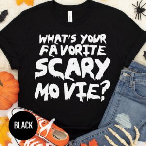 Black Versatile Halloween Scary Movie Tee