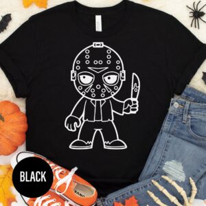 Grungy Man Behind Mask Halloween Tee - Holidayshirts