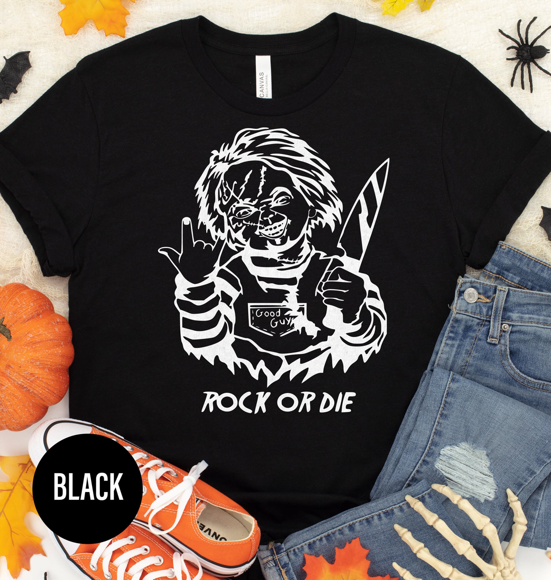 Rock Or Die Halloween Graphic Tee - Holidayshirts