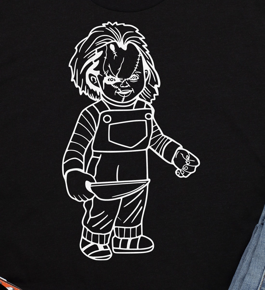 Chucky's Sinister Smile Halloween Tee - Holidayshirts.com