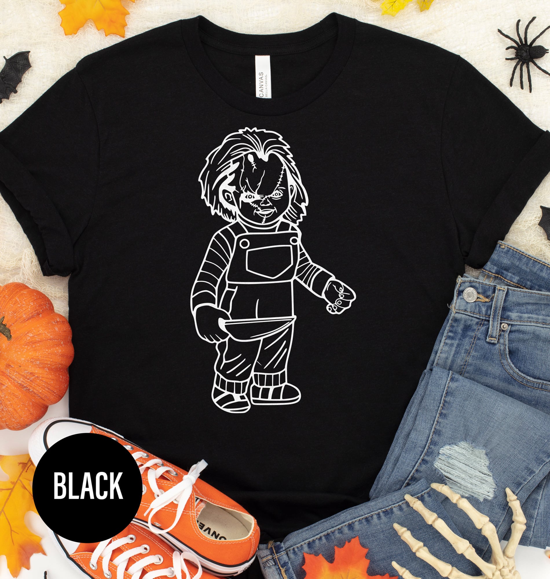 Chucky's Sinister Smile Halloween Tee - Holidayshirts.com