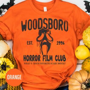 Orange Woodsboro Sleek Halloween T-shirt