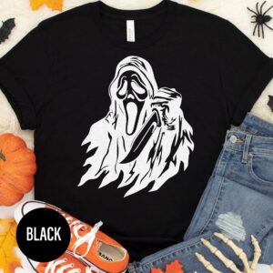 Spooky White Ghost Comfy Halloween T-shirt