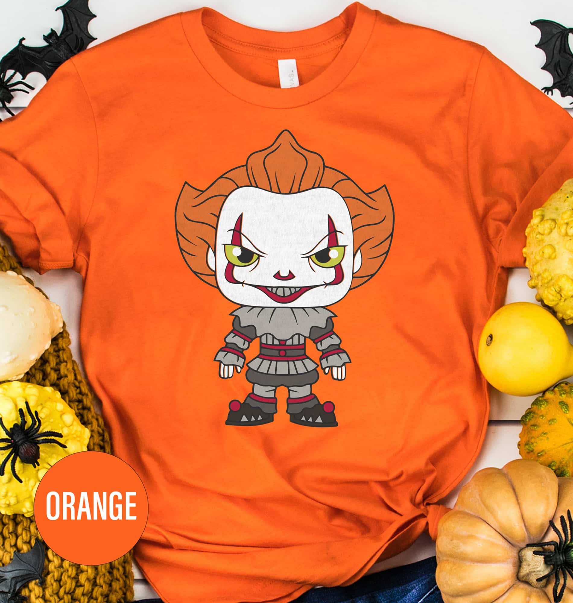 Spooky Kid Orange Devilish Halloween T-shirt