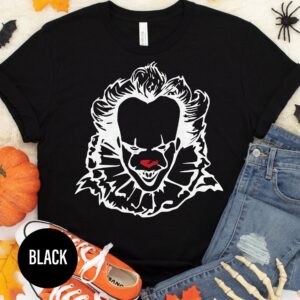 Spooky Witty Clown Halloween Tee - Black