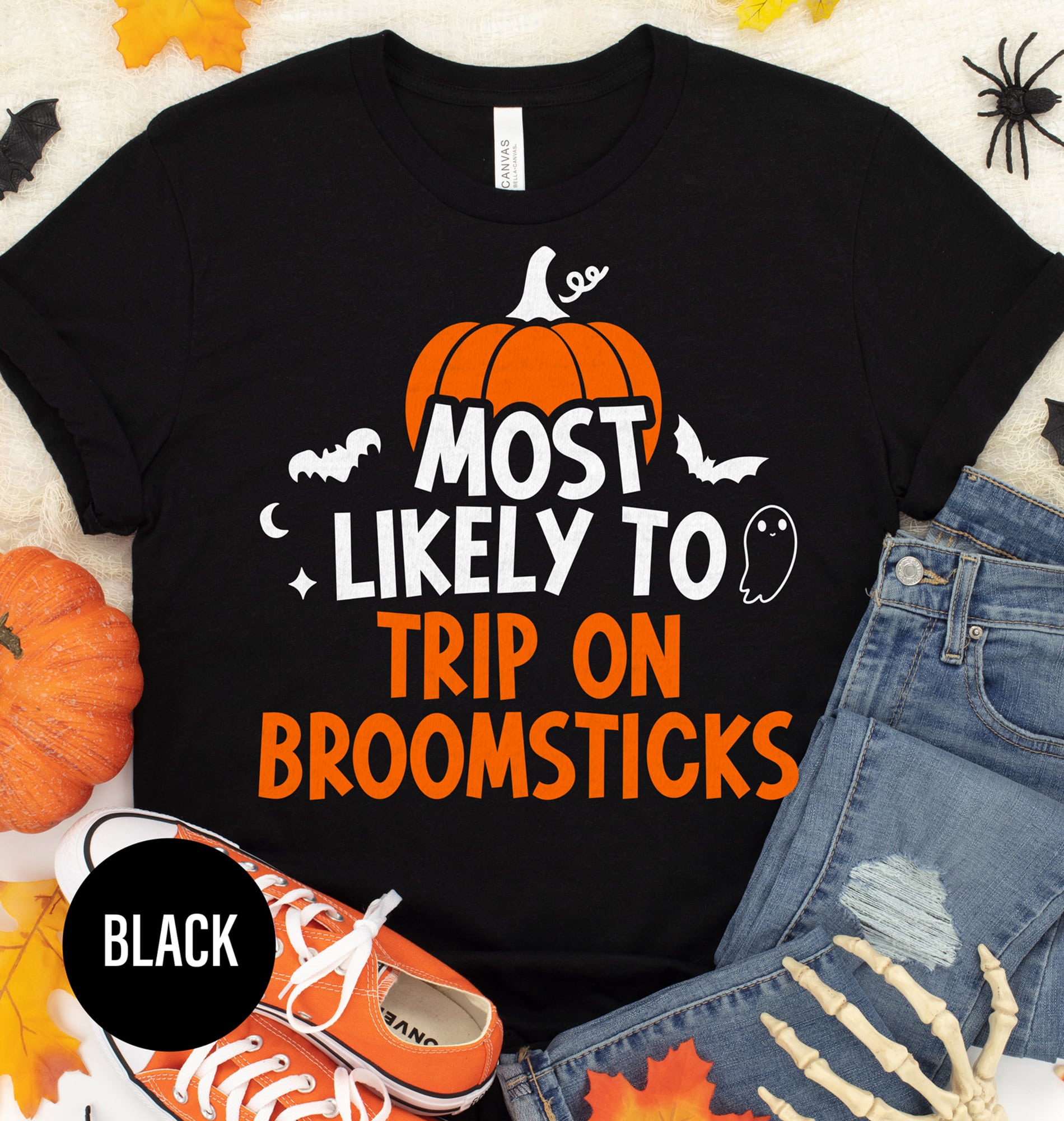 Most Likely To Trip On Broomsticks Halloween Halloween T-shirt