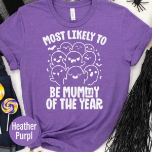 Most Likely To Be Mummmy Of The Year Spooky Halloween T-shirt