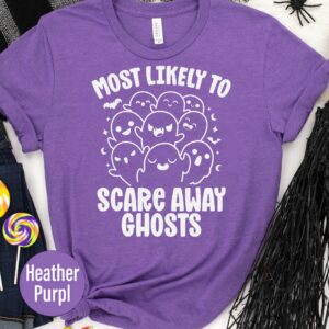 Most Likely To Scare Away Ghosts Mystical Halloween T-shirt