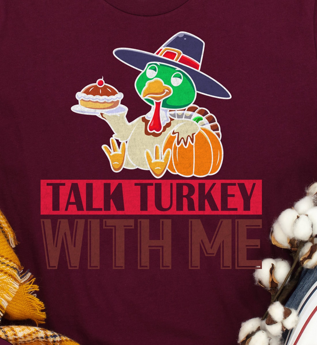 Talk Turkey Festive Thanksgiving Tee - Holidayshirts.com