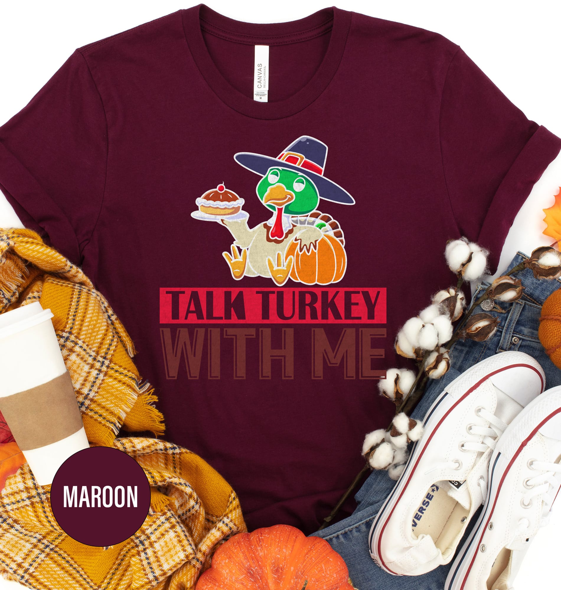 Talk Turkey Festive Thanksgiving Tee - Holidayshirts.com