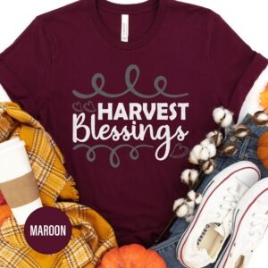 Harvest Blessings Festive Thanksgiving Tee