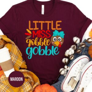 Little Miss Gobble Festive Thanksgiving Tee