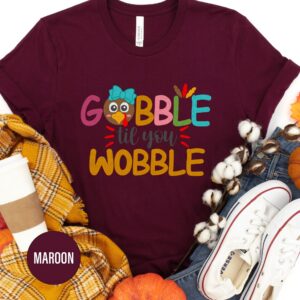 Gobble Wobble Fun Thanksgiving Tee - Holidayshirts