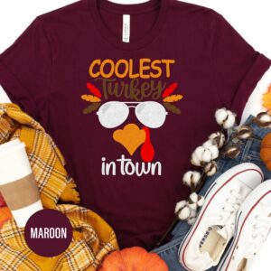 Chic 'coolest Turkey' Thanksgiving Tee - Holidayshirts
