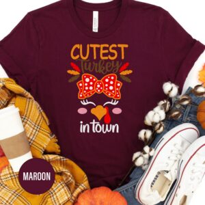 Adorable 'town's Cutest Turkey' Thanksgiving Tee
