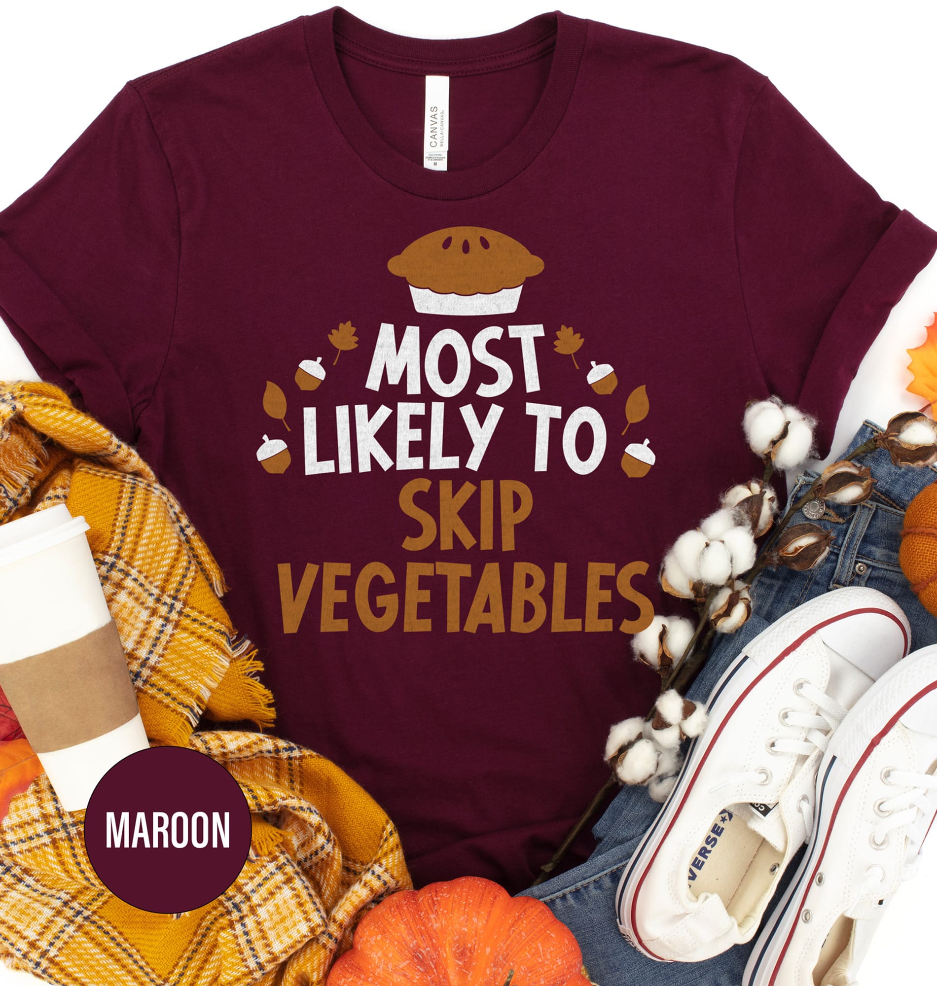 Skip-veggies Thanksgiving Tee By Holidayshirts