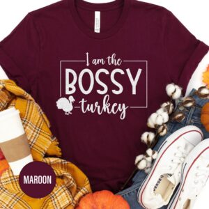 Bossy Turkey Thanksgiving Tee - Holidayshirts.com