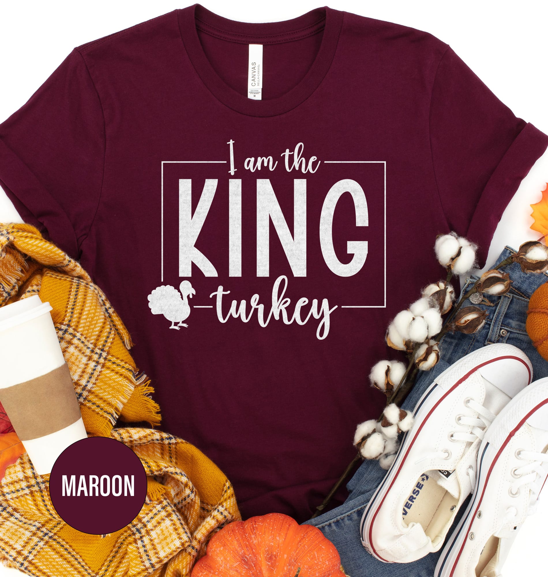King Turkey Thanksgiving Tee - Holidayshirts.com