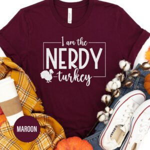 Nerdy Turkey Thanksgiving Tee - Holidayshirts.com