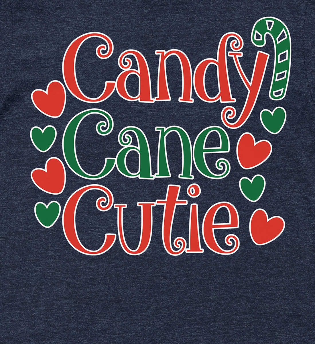 "candy Cane Cutie" Festive Xmas Tee By Holidayshirts