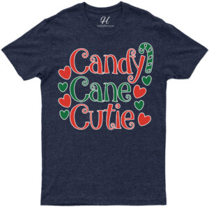 "candy Cane Cutie" Festive Xmas Tee By Holidayshirts