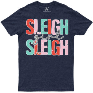 Jolly Sleigh Girl Holiday Tee - Christmas Delight