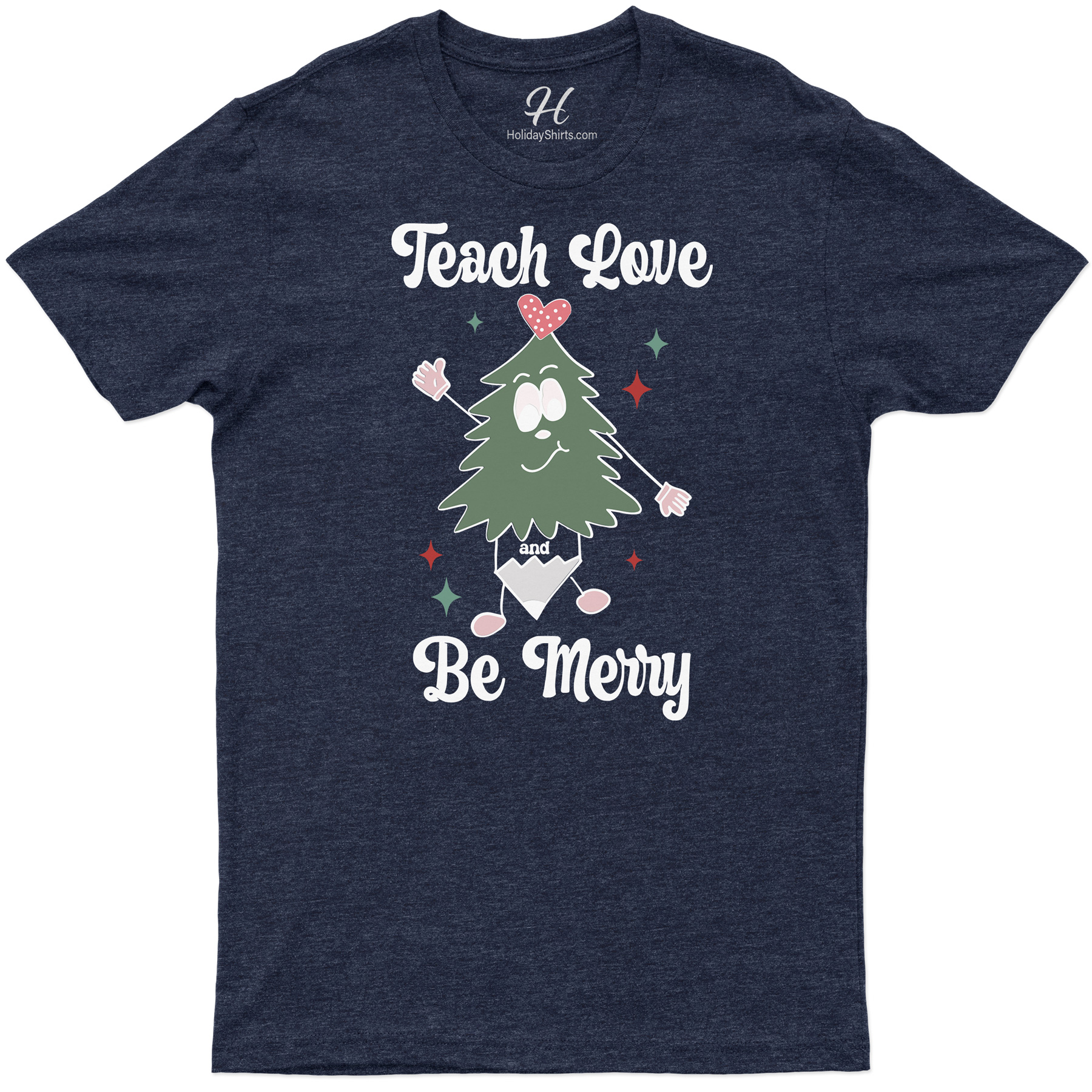 Merry Love Teach Christmas Tee - Holidayshirts