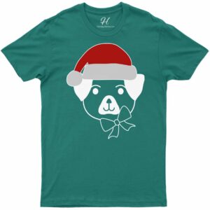 Festive Pup In Santa Hat Tee - Holidayshirts