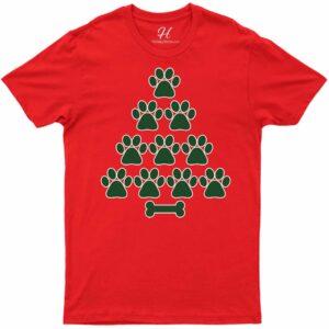 Festive Paws & Paws Christmas Tee From Holidayshirts