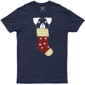 Adorable Puppy In Xmas Stocking Tee - Holidayshirts.com