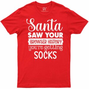 Santa's Browser History Xmas Tee