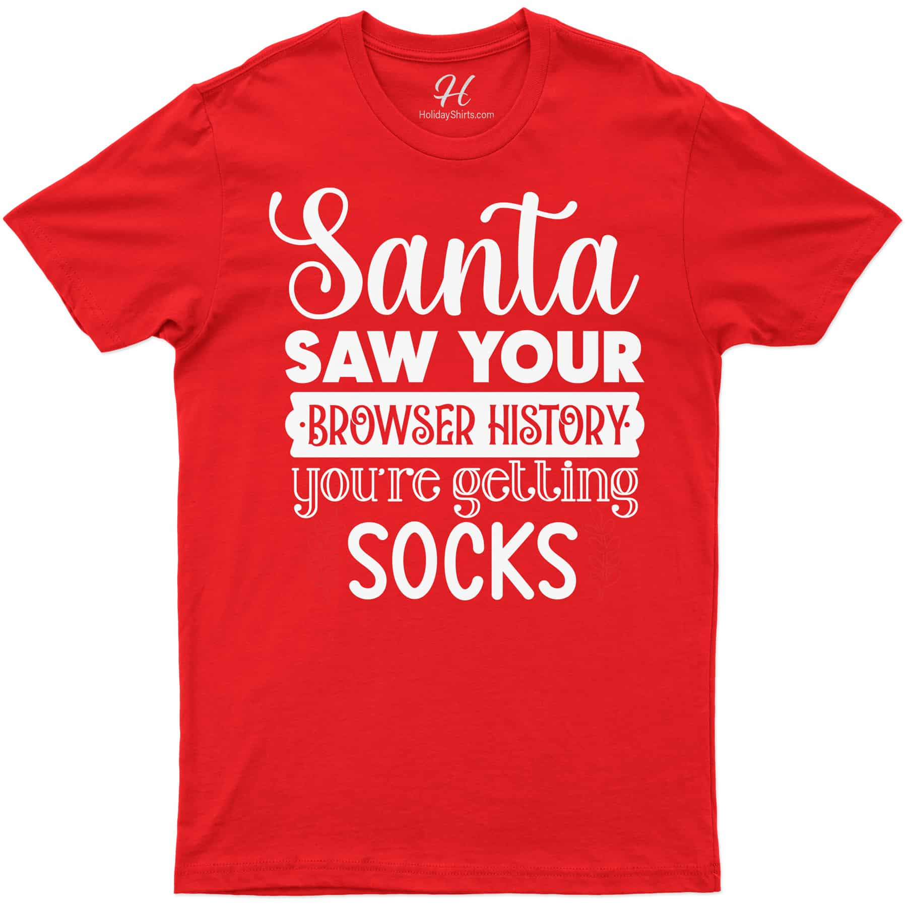 Santa's Browser History Xmas Tee