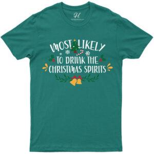"drink The Spirits" Festive Tee - Holidayshirts.com
